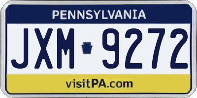 PA license plate JXM9272