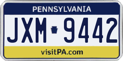 PA license plate JXM9442