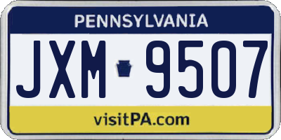 PA license plate JXM9507