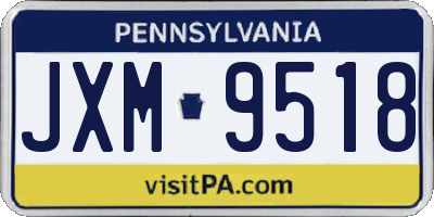 PA license plate JXM9518