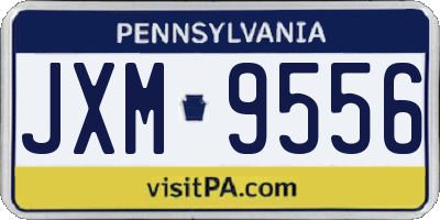 PA license plate JXM9556