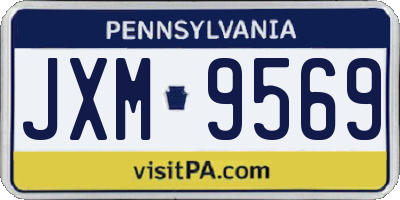 PA license plate JXM9569