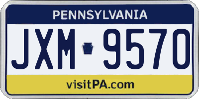 PA license plate JXM9570