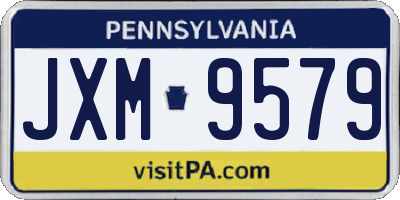 PA license plate JXM9579