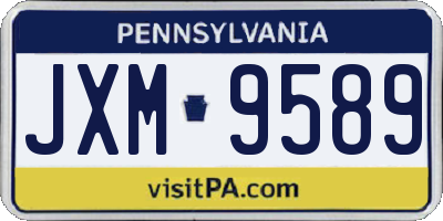 PA license plate JXM9589
