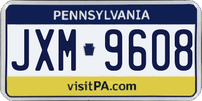 PA license plate JXM9608