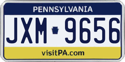 PA license plate JXM9656