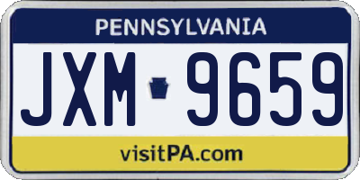 PA license plate JXM9659