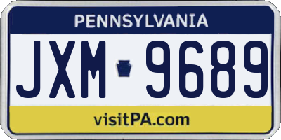PA license plate JXM9689
