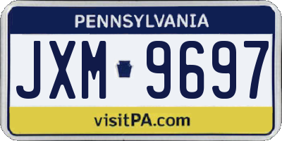 PA license plate JXM9697