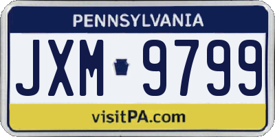 PA license plate JXM9799