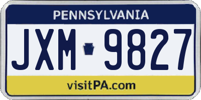 PA license plate JXM9827