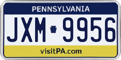 PA license plate JXM9956