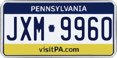PA license plate JXM9960