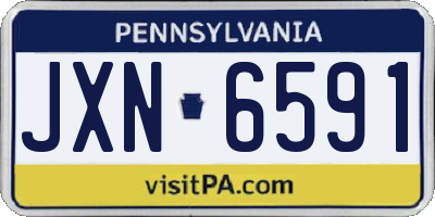 PA license plate JXN6591