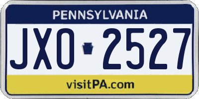 PA license plate JXO2527