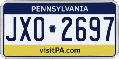 PA license plate JXO2697