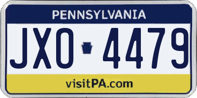 PA license plate JXO4479