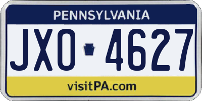 PA license plate JXO4627
