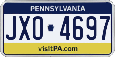 PA license plate JXO4697