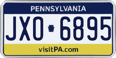 PA license plate JXO6895