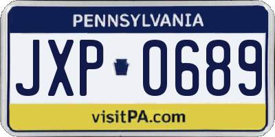 PA license plate JXP0689