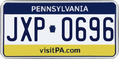 PA license plate JXP0696