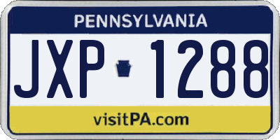 PA license plate JXP1288