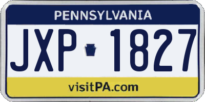 PA license plate JXP1827