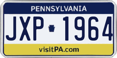 PA license plate JXP1964