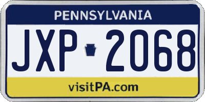 PA license plate JXP2068