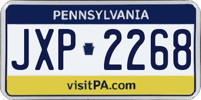PA license plate JXP2268
