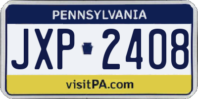 PA license plate JXP2408