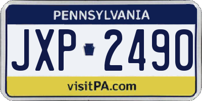PA license plate JXP2490