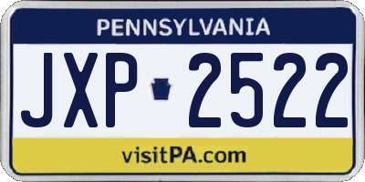 PA license plate JXP2522