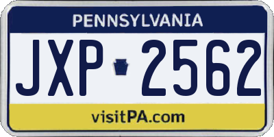 PA license plate JXP2562