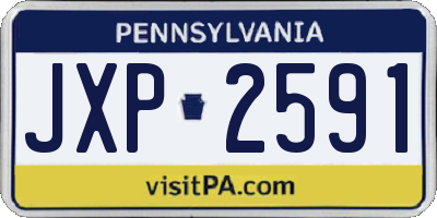 PA license plate JXP2591