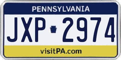 PA license plate JXP2974