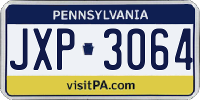 PA license plate JXP3064
