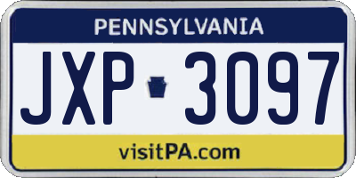 PA license plate JXP3097