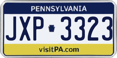 PA license plate JXP3323