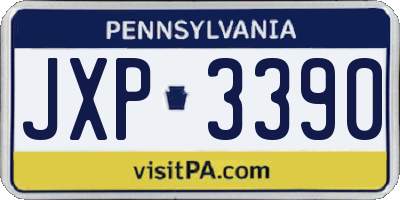 PA license plate JXP3390