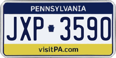 PA license plate JXP3590