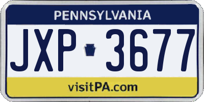 PA license plate JXP3677