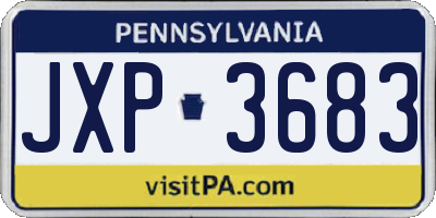 PA license plate JXP3683