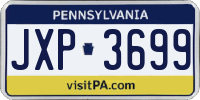 PA license plate JXP3699