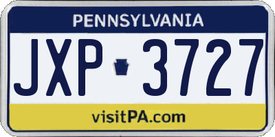 PA license plate JXP3727