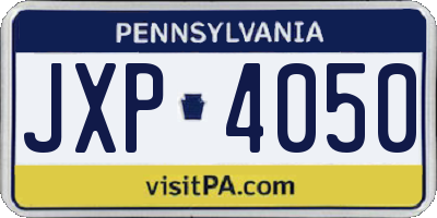 PA license plate JXP4050