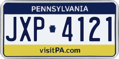 PA license plate JXP4121