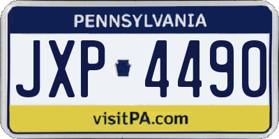 PA license plate JXP4490